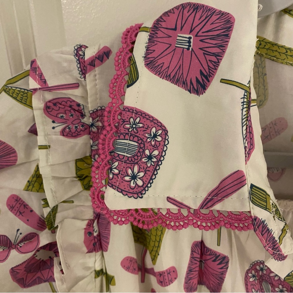 Entro Pink and Green Patterned Dress - Picture 4 of 10